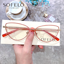 Load image into Gallery viewer, Cat Eye Myopia Optical Glasses Frame Women Anti Blue Light Prescription Eyeglasses Frame Ladies Clear Computer Spectacles Frame