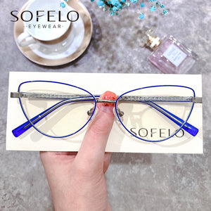 Cat Eye Myopia Optical Glasses Frame Women Anti Blue Light Prescription Eyeglasses Frame Ladies Clear Computer Spectacles Frame