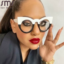 Carica l&#39;immagine nel visualizzatore di Gallery, Cat Eye Miopia Occhiali da vista Donna Uomo Occhiali trasparenti Occhiali da vista Montatura per occhiali con lenti trasparenti Montatura per occhiali unisex