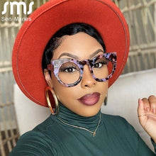 Carica l&#39;immagine nel visualizzatore di Gallery, Cat Eye Miopia Occhiali da vista Donna Uomo Occhiali trasparenti Occhiali da vista Montatura per occhiali con lenti trasparenti Montatura per occhiali unisex