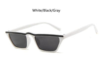Load image into Gallery viewer, Cat Eye Narrow Glasses Women Brand Designer White Sun Glasses Small Shades Sexy 2023 Retro Sunglasses Ladies Black Cat UV400