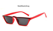 Load image into Gallery viewer, Cat Eye Narrow Glasses Women Brand Designer White Sun Glasses Small Shades Sexy 2023 Retro Sunglasses Ladies Black Cat UV400