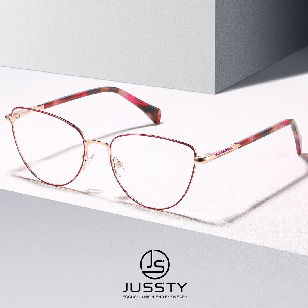 Cat Eye Optical Eyeglasses Glasses Frame Women Myopia Prescription Glasses Frame Ladies High Quality Alloy Spectacles Brand 2022