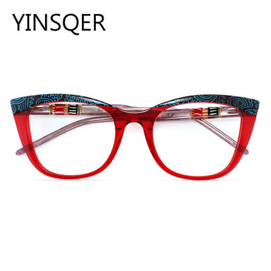 Cat Eye Optical Eyewear For Women Prescription Glasses Acetate Women's Computer Eyeglasses With Frame Female Grade Glasses Brand
