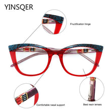 Load image into Gallery viewer, Cat Eye Optical Eyewear For Women Prescription Glasses Acetate Women&#39;s Computer Eyeglasses With Frame Female Grade Glasses Brand