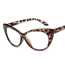 Load image into Gallery viewer, Cat Eye Optical Frames vintage eyeglasses Transparent Computer Glasses Brand Woman Leopard Spectacles Clear Lens Glasses