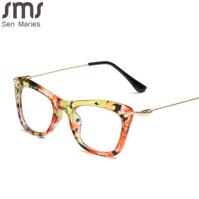 Cat Eye Optical Glasses Frame Women Men Transparent Clear Len Eyewear Glasses Eyeglasses Frames Prescription