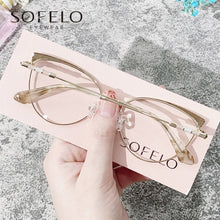 Carica l&#39;immagine nel visualizzatore di Gallery, Cat Eye Optical Glasses Frame Women Myopia Prescription Eyeglasses Frame Ladies Alloy Eyewear Female Clear  brand 2022