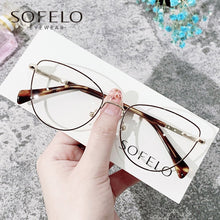 Carica l&#39;immagine nel visualizzatore di Gallery, Cat Eye Optical Glasses Frame Women Myopia Prescription Eyeglasses Frame Ladies Alloy Eyewear Female Clear  brand 2022