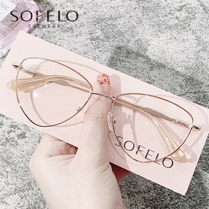 Cat Eye Optical Glasses Frame Women Myopia Prescription Eyeglasses Frame Ladies Alloy Eyewear Female Clear  brand 2022