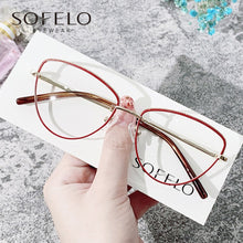 Carica l&#39;immagine nel visualizzatore di Gallery, Cat Eye Optical Glasses Frame Women Myopia Prescription Eyeglasses Frame Ladies Alloy Eyewear Female Clear  brand 2022