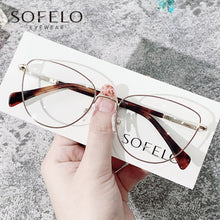 Carica l&#39;immagine nel visualizzatore di Gallery, Cat Eye Optical Glasses Frame Women Myopia Prescription Eyeglasses Frame Ladies Alloy Eyewear Female Clear  brand 2022