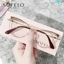 Carica l&#39;immagine nel visualizzatore di Gallery, Cat Eye Optical Glasses Frame Women Myopia Prescription Eyeglasses Frame Ladies Alloy Eyewear Female Clear  brand 2022
