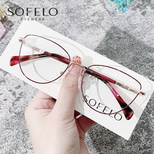 Carica l&#39;immagine nel visualizzatore di Gallery, Cat Eye Optical Glasses Frame Women Myopia Prescription Eyeglasses Frame Ladies Alloy Eyewear Female Clear  brand 2022