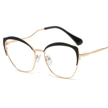 Load image into Gallery viewer, Cat Eye Optical Glasses Metal Flat Women 2023  Brand Designer Clear Lens Unique Legs Retro Glasses Frame Myopia Oculos