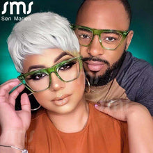 Carica l&#39;immagine nel visualizzatore di Gallery, Cat Eye Optical Glasses Women Men Anti Blue Light Blocking Glasses Frame Prescription Spectacle Frames TR Computer Shades Unisex