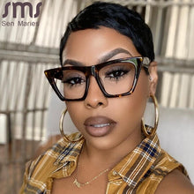 Load image into Gallery viewer, Cat Eye Optical Glasses Women Men Anti Blue Light Blocking Glasses Frame Prescription Spectacle Frames TR Computer Shades Unisex