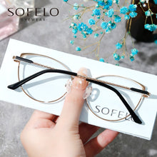 Load image into Gallery viewer, Cat Eye Optical Myopia Glasses Frame Women Prescription Eye Glasses Frame Female Red Stainless Steel Spectacles Brand