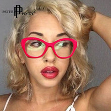 Load image into Gallery viewer, Cat Eye Optics Glasses Women  Brand Leopard Clear Lens Glasses Frames For Men Prescription Myopia Eyeglasses Frame