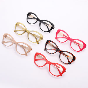 Cat Eye Optics Glasses Women  Brand Leopard Clear Lens Glasses Frames For Men Prescription Myopia Eyeglasses Frame
