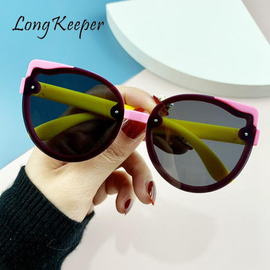 Cat Eye Polarized Kids Sunglasses Boys Girls Children Eyeglasses Child Eyepieces Silicone Flexible Frame Baby Shades Eyewear UV