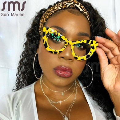 Cat Eye Prescription Glasses for Women  Myopia Optical Pochromic Eyeglasses Frames Men Vintage Spectacles Frames