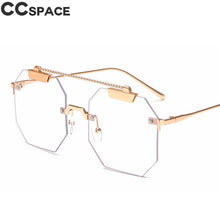 Load image into Gallery viewer, Cat Eye Rimless Sunglasses Men Women 2023 Shades UV400 Vintage Glasses Oculos 47818