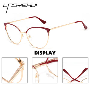 Cat Eye Round Decorative Glasses Optical Female Computer Prescription Eyewear For Myopia Reading Retro Women's Eyeglasses Frames