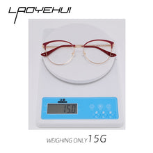 Carica l&#39;immagine nel visualizzatore di Gallery, Cat Eye Round Decorative Glasses Optical Female Computer Prescription Eyewear For Myopia Reading Retro Women&#39;s Eyeglasses Frames
