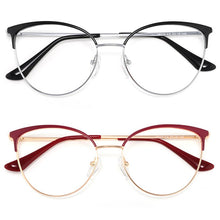 Carica l&#39;immagine nel visualizzatore di Gallery, Cat Eye Round Decorative Glasses Optical Female Computer Prescription Eyewear For Myopia Reading Retro Women&#39;s Eyeglasses Frames