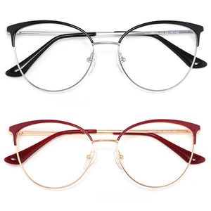 Cat Eye Round Decorative Glasses Optical Female Computer Prescription Eyewear For Myopia Reading Retro Women's Eyeglasses Frames
