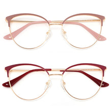 Carica l&#39;immagine nel visualizzatore di Gallery, Cat Eye Round Decorative Glasses Optical Female Computer Prescription Eyewear For Myopia Reading Retro Women&#39;s Eyeglasses Frames