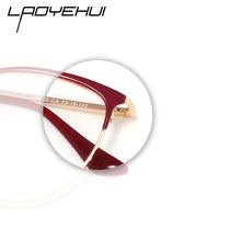 Carica l&#39;immagine nel visualizzatore di Gallery, Cat Eye Round Decorative Glasses Optical Female Computer Prescription Eyewear For Myopia Reading Retro Women&#39;s Eyeglasses Frames