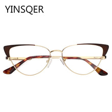 Load image into Gallery viewer, Cat Eye Round Glasses For Women Eyewear Frames For Ladies Screwless Glasses Vintage Female Eyeglasses Fashion Eyeglass