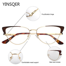 Load image into Gallery viewer, Cat Eye Round Glasses For Women Eyewear Frames For Ladies Screwless Glasses Vintage Female Eyeglasses Fashion Eyeglass