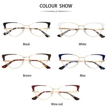 Load image into Gallery viewer, Cat Eye Round Glasses For Women Eyewear Frames For Ladies Screwless Glasses Vintage Female Eyeglasses Fashion Eyeglass