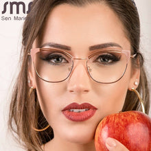 Load image into Gallery viewer, Cat Eye Simple Metal Glasses Frames Men Women Optical Computer Glasses Prescription Eyeglasses Vintage