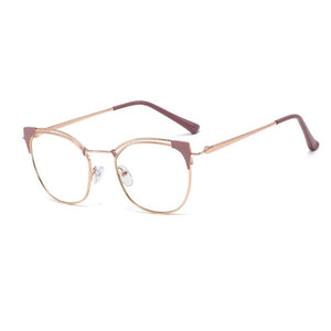 Cat Eye Simple Metal Glasses Frames Men Women Optical Computer Glasses Prescription Eyeglasses Vintage