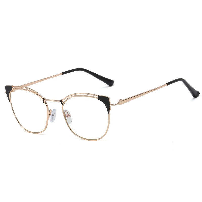 Cat Eye Simple Metal Glasses Frames Men Women Optical Computer Glasses Prescription Eyeglasses Vintage