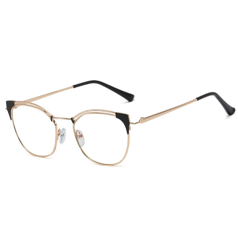 Cat Eye Simple Metal Glasses Frames Men Women Optical Spectacle Eyeglass Prescription Glasses Eyeglasses Vintage