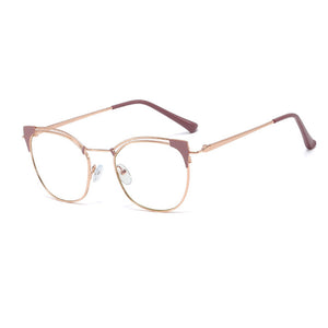 Cat Eye Simple Metal Glasses Frames Men Women Optical Spectacle Eyeglass Prescription Glasses Eyeglasses Vintage