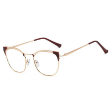 Load image into Gallery viewer, Cat Eye Simple Metal Glasses Frames Men Women Optical Spectacle Eyeglass Prescription Glasses Eyeglasses Vintage