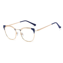 Load image into Gallery viewer, Cat Eye Simple Metal Glasses Frames Men Women Optical Spectacle Eyeglass Prescription Glasses Eyeglasses Vintage
