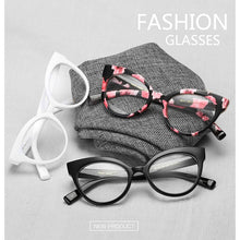 Carica l&#39;immagine nel visualizzatore di Gallery, Cat Eye Spectacle Frame Women Eyeglasses Computer Prescription Optical For Female Vintage Eyewear Clear Lens Glasses Frame RS464