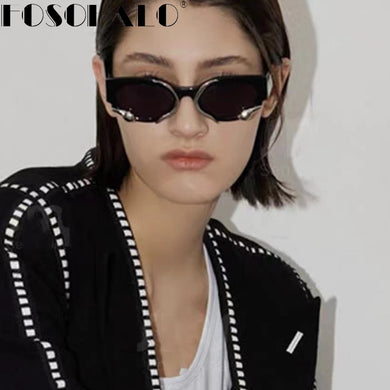 Cat Eye Steampunk Sunglasses Women Vintage Eyeglasses Men Small Frames Punk Sun Glasses  Brand Men Eyewear Shades UV400