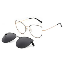 Load image into Gallery viewer, Cat Eye Sunglasses Female Prescription Eyeglass Frame For Women Magnet Round Glasses Clip Optical Women&#39;s Eyepieces Fashionable