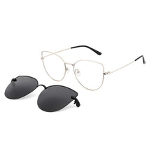 Load image into Gallery viewer, Cat Eye Sunglasses Female Prescription Eyeglass Frame For Women Magnet Round Glasses Clip Optical Women&#39;s Eyepieces Fashionable