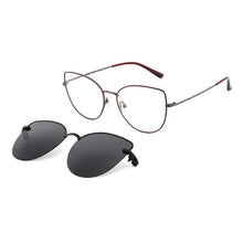 Load image into Gallery viewer, Cat Eye Sunglasses Female Prescription Eyeglass Frame For Women Magnet Round Glasses Clip Optical Women&#39;s Eyepieces Fashionable
