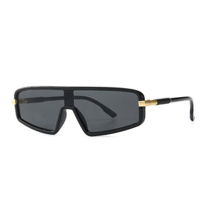 Cat Eye Sunglasses Oversize Men Women One Pieces Flat Top Mirror Gradient Lens  Designer Eyewear UV400 Glasses Shades
