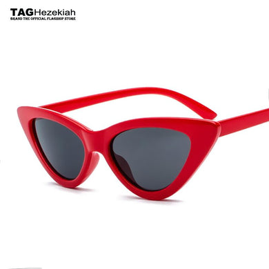 Cat Eye Sunglasses Women 2023 Sun Glasses Mirror Gradient Lens Retro Eyewear UV400  Brand black White Triangle 366